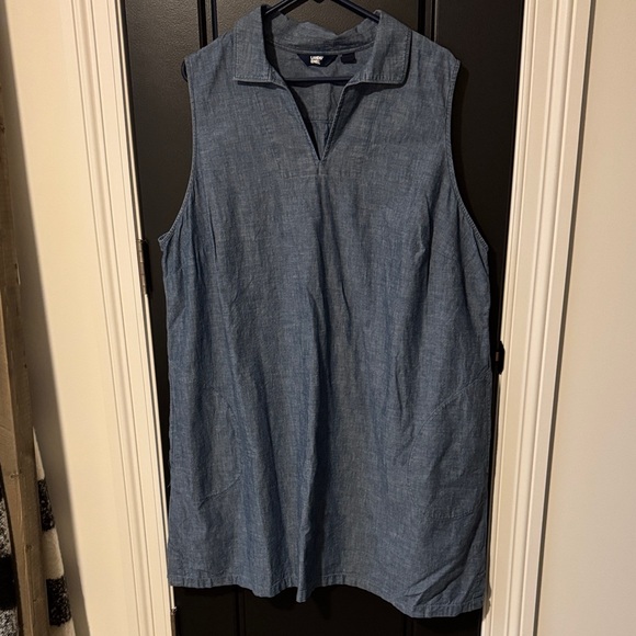 Lands' End Dresses & Skirts - Sleeveless Chambray Dress